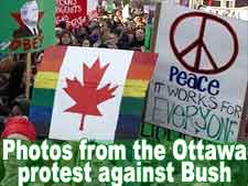 Pat Croteau's photographs of the Ottawa protests against George Bush