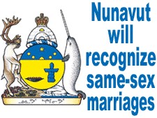 Nunavut will recognize same-sex marriages