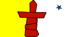Nunavut's flag  (SELECT to learn more about Nunavut)